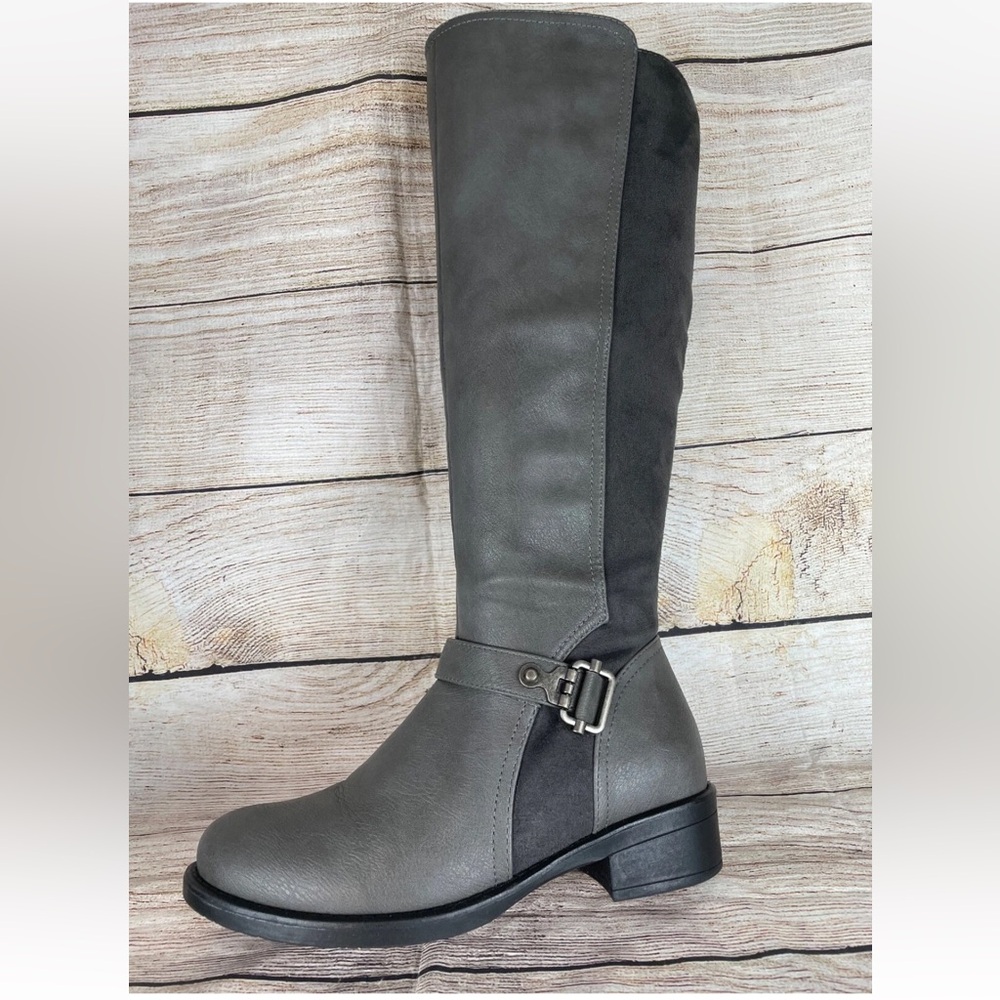 Dream Pairs Gray Over the Knee Riding Boots Size 6